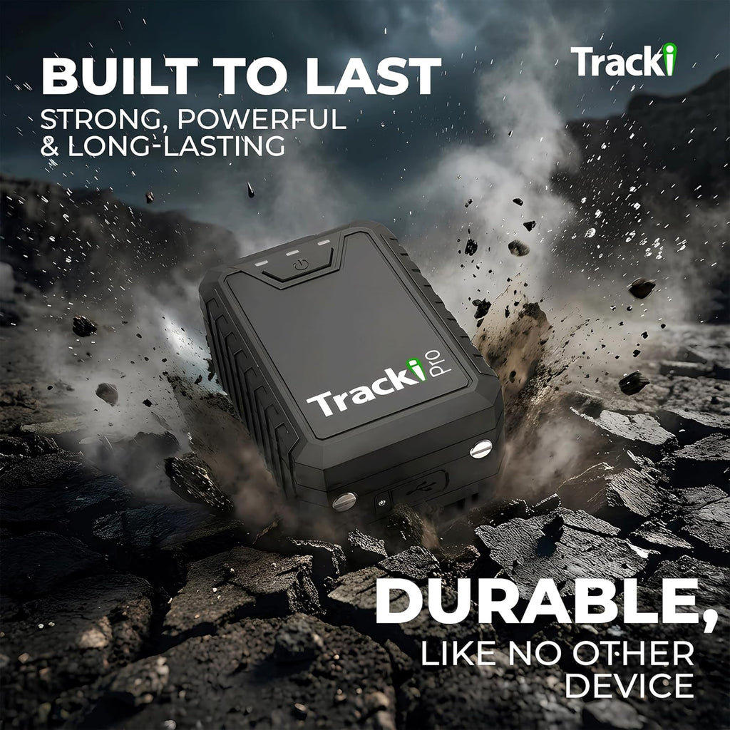 Tracki Pro GPS Tracker for Vehicles – Magnetic Waterproof 4G LTE Car Tracker, Long-Life Battery Up to 7 Months, Unlimited Distance, Hidden Tracking Device (Tracker 6-mo Subscription Incl.)