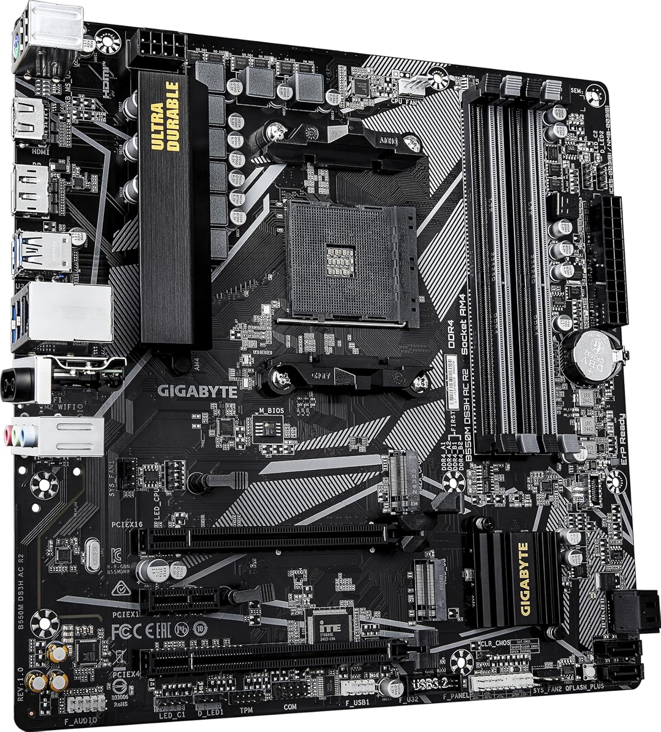 MICRO CENTER AMD Ryzen 5 5500 Desktop Processor with ASRock A520M-HDV AM4 DDR4 Motherboard
