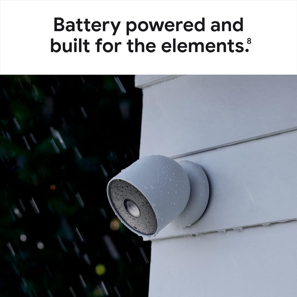 Google Nest Cam Outdoor or Indoor, Battery - 2nd Generation - 1 Pack