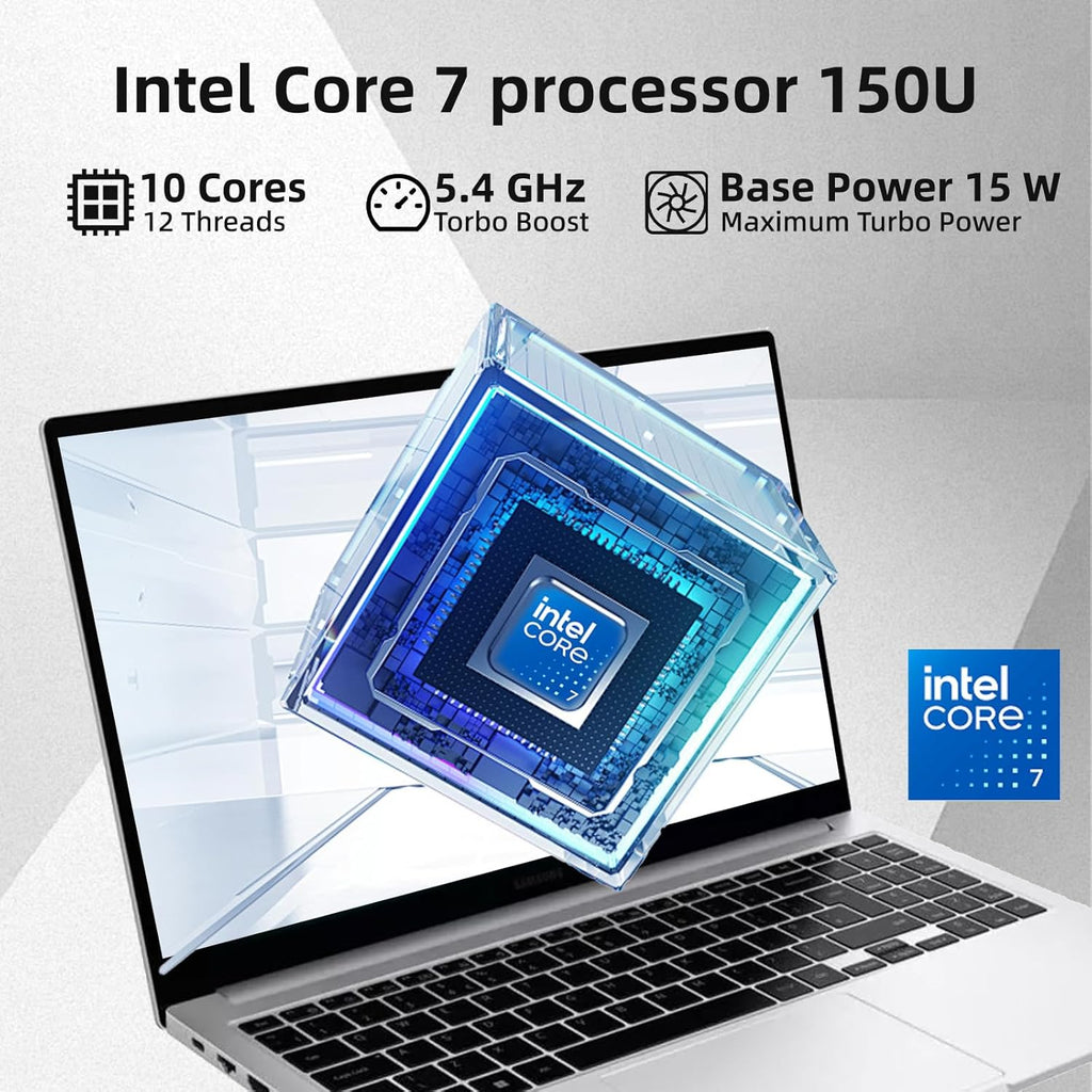 Samsung Galaxy Book4 Business Laptop - 15.6" FHD Display, Intel 10-Core 7-150U(Beats i7 1355U), 16GB RAM, 512GB SSD, Win 11 Pro, Backlit Keyboard, Fingerprint, Long Battery Life, W/Redragon Accessory