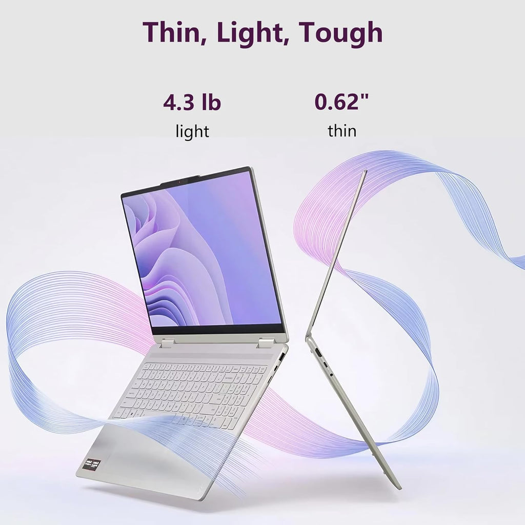 Lenovo Yoga 7 2-in-1 AI PC Laptop | 16" WUXGA IPS Touch | AMD Ryzen AI 5 340 (Up to 50 Tops) | 16GB DDR5 1TB SSD | for Creator Business Professional Wi-Fi 7 Stylus Win11 Pro w/DLCA Accessory