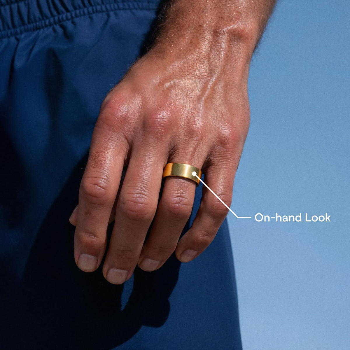 QALO QRNT Slim Smart Ring – Snug Fit – Size Up – Water-Resistant Titanium Fitness Tracker, Tracking for Sleep, Steps, HRV, Women's Health, No Subscription Fee, iOS & Android Compatible (Gold, 08)