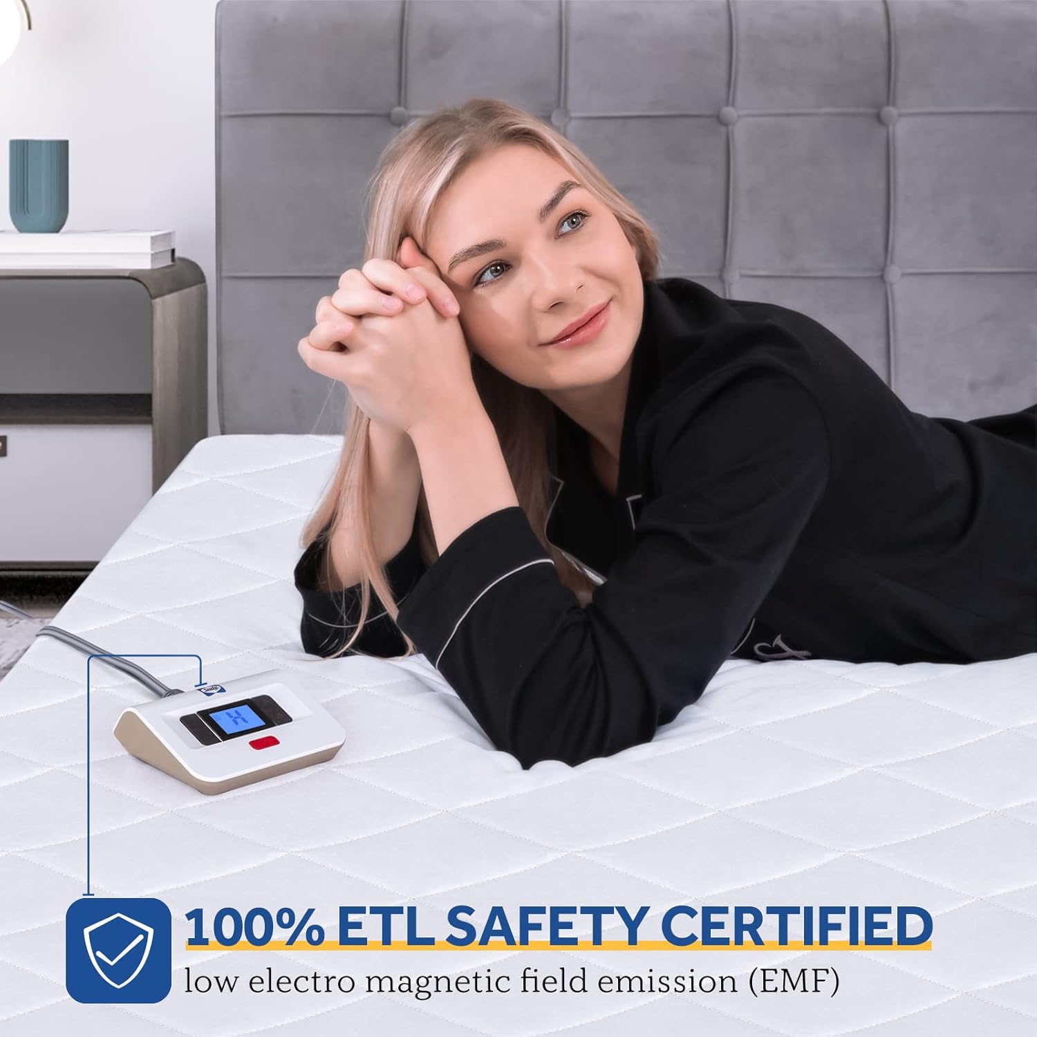 Sealy Heated Mattress Pad Cal King Size 72x84 Inch | Luxury Quilted Waterproof Electric Mattress Cover with 10 Heat Setting Dual Controller & 1-12 Hours Auto Shut Off | Fit Up to 17" Deep Pocket