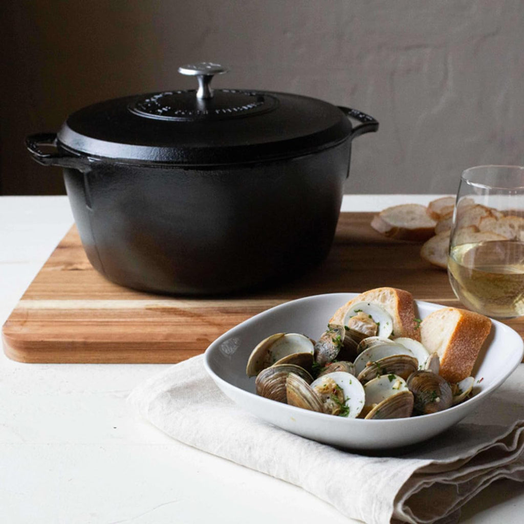 Lodge Blacklock 5.5 Qt Triple Seasoned Cast Iron Dutch Oven with Lid - Nonstick Finish - Premium Cookware