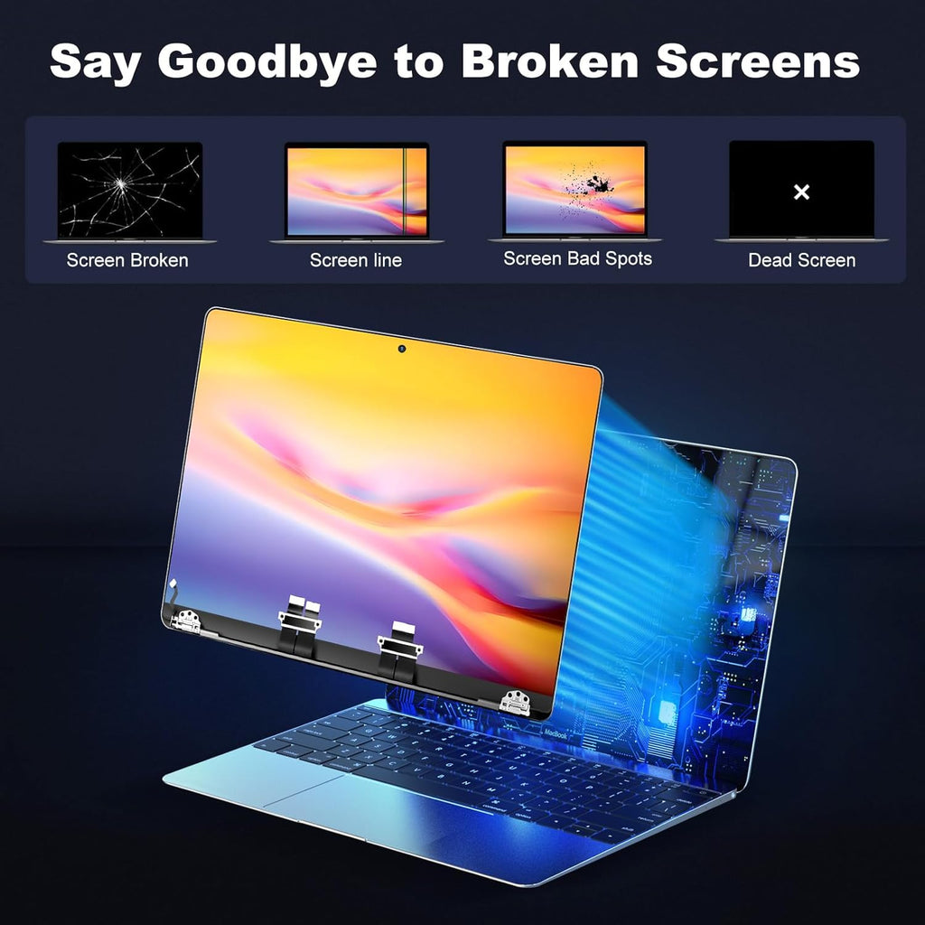 A2337 Screen Replacement A2337 LCD for 13 inches MacBook M1 air 2020 Year 2560x1600 Replacement LCD Full Assembly for EMC 3598 MGN63 Space Gray