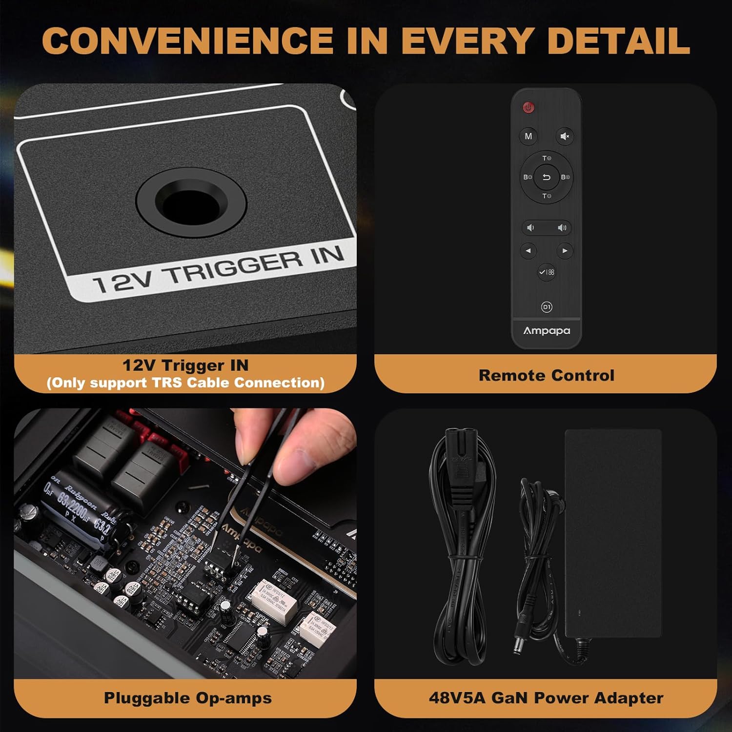 2 Channel Bluetooth Amp: HiFi 300W x2 Stereo Amplifier with BT 5.2 | HPF | Digital VU Meter | SUB Pre-Out | TRS Balanced Input | Tone Control & Remote for Home Theater Bookshelf Speakers (D1)