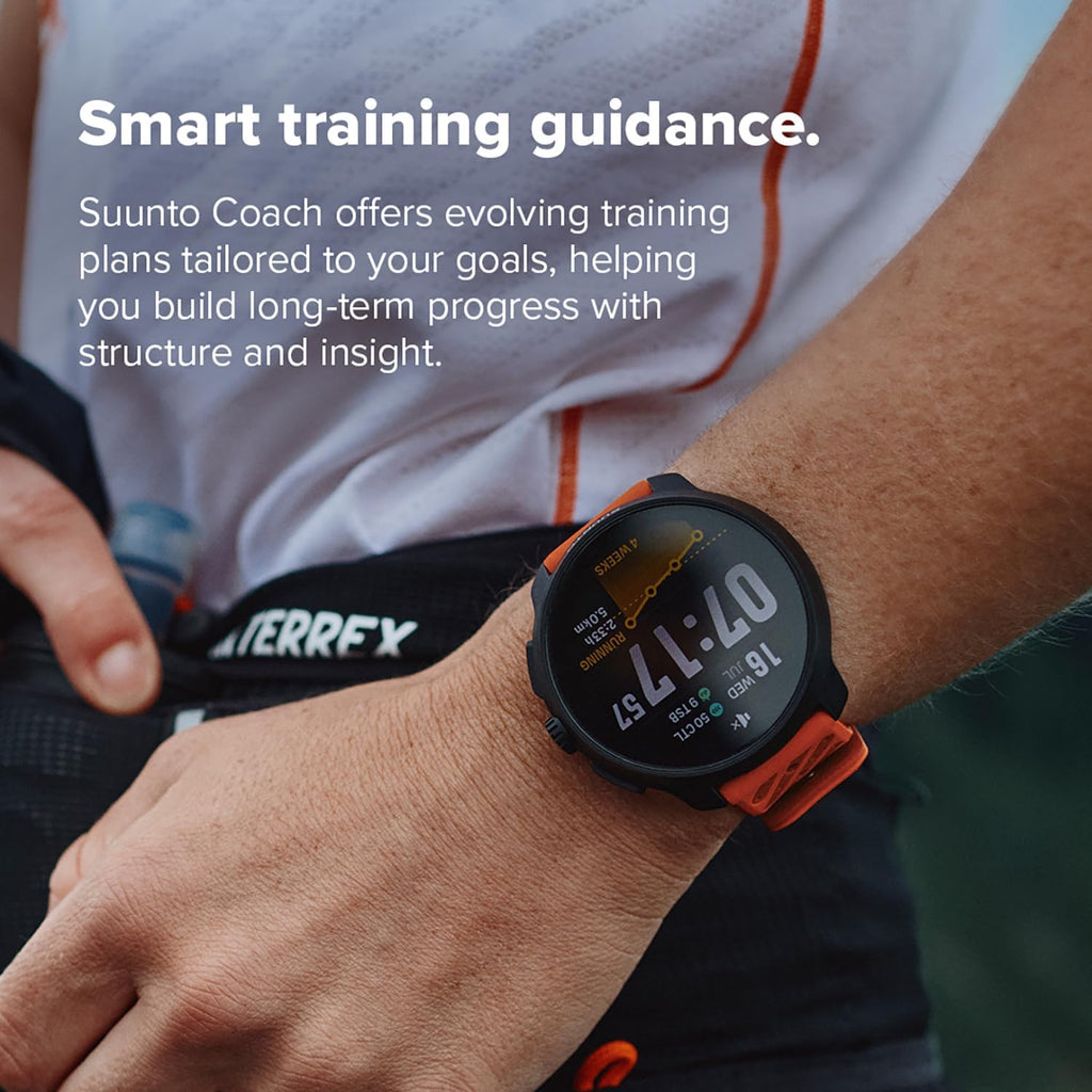 SUUNTO Race 2 GPS Sports Watch, 1.5" AMOLED Touchscreen w/Crown, 16 Days Battery Life, Training Metrics and Recovery Insights, Dual-GNSS, 32GB Global Offline Maps, Lightweight, All Black