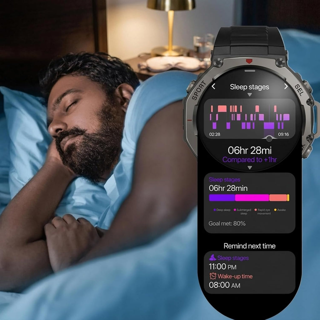 GPS Sports Smartwatch, Versatile Sports Modes, Sleep Tracking, Call Function, Customizable Watch Faces, Fitness Tracking Sports Smartwatch for Outdoor and Daily Use (Black)