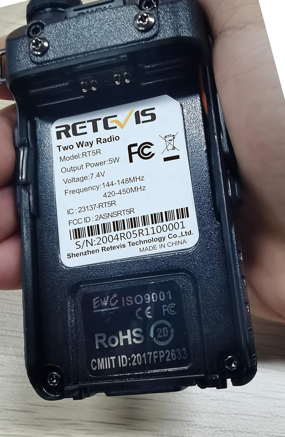 Retevis RT-5R Dual Band Two Way Radio, Walkie Talkie with Earpieces, 128CH,High Power, Emergency Alarm, VOX, 1400mAh Battery, FM, 2 Way Radio Long Range for Aldults School Church Security (6 Pack)