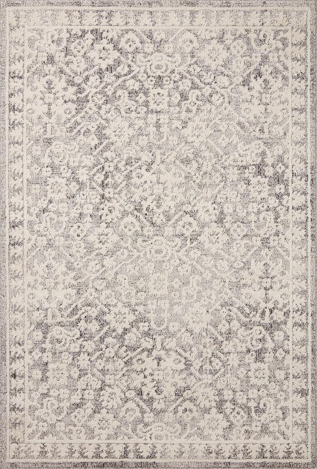 Loloi Magnolia Home by Joanna Gaines Gigi Collection GIG-01 Grey/Ivory 7'-10" x 10' Area Rug
