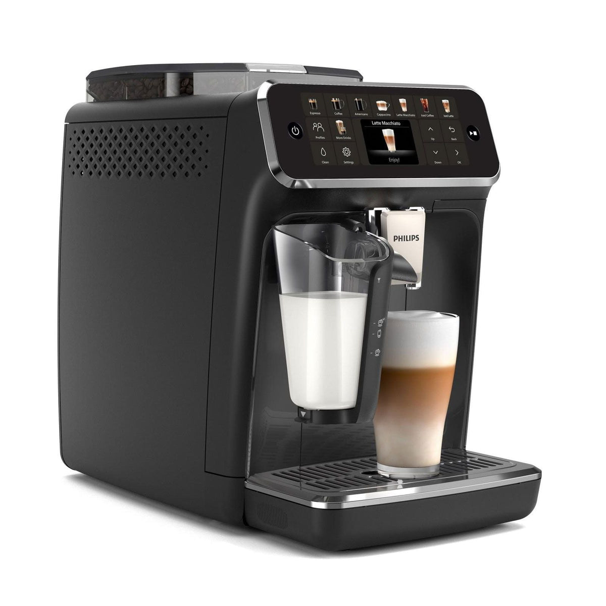 PHILIPS Series 5500 EP5541/50 Kaffeevollautomat, Espressomaschine, 1,8 l, Ka Espressomaschine Schwarz