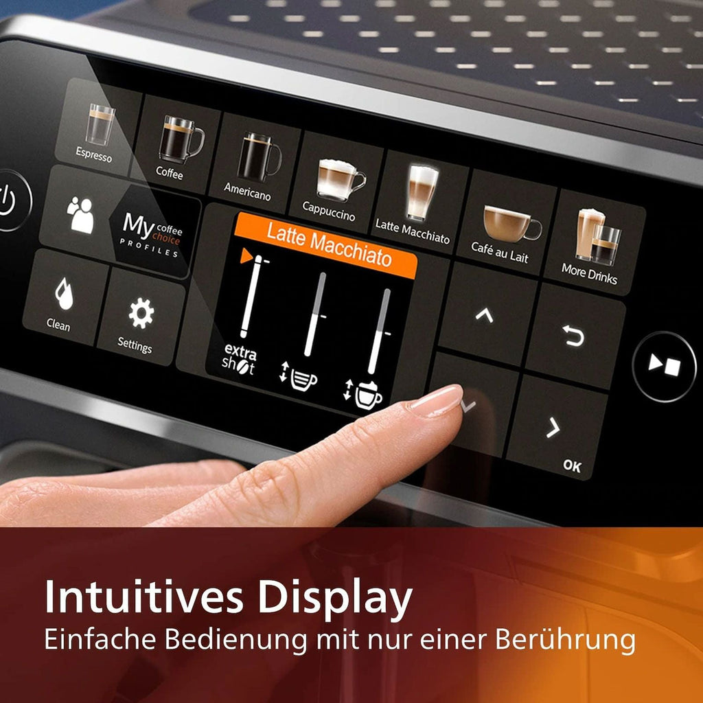 PHILIPS Series 5500 EP5541/50 Kaffeevollautomat, Espressomaschine, 1,8 l, Ka Espressomaschine Schwarz