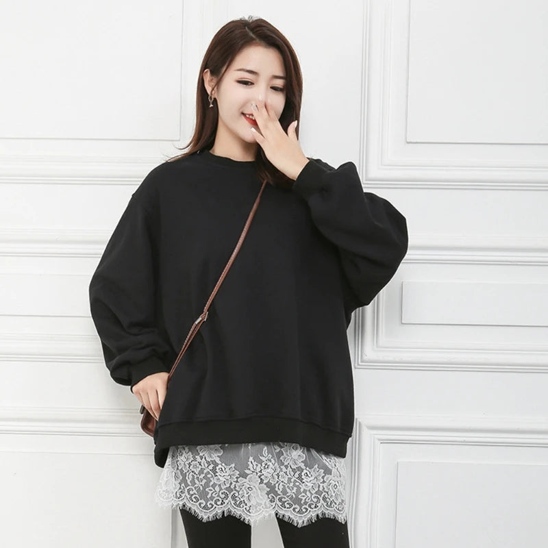 Floral Mesh Lace False Hem Sweater Extender Hollow Out Fake Top Hem Sweet Fake Hem Detachable Shirt Decorative Parts