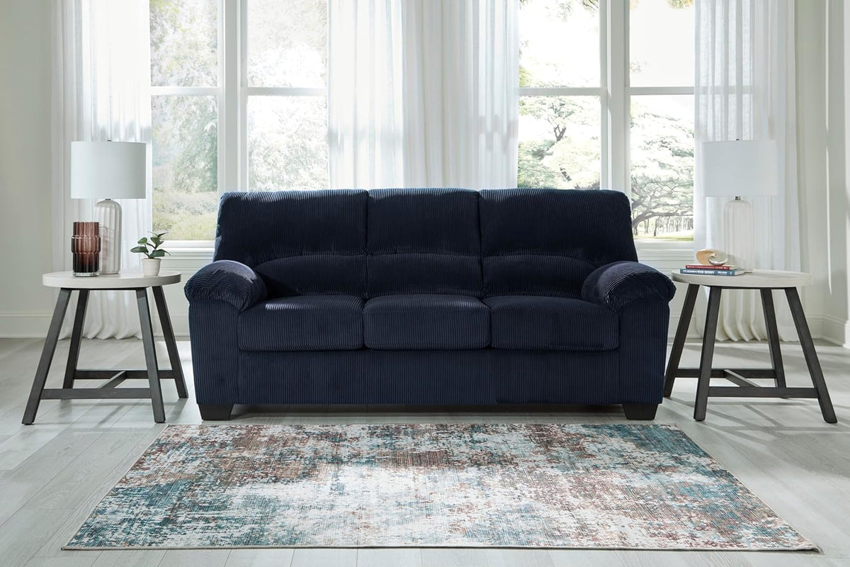 Signature Design by Ashley SimpleJoy Contemporary Sofa for Living Room, Blue