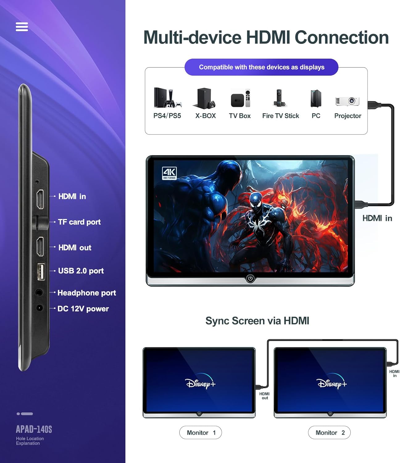 14 Inch 4K Android 13 Car TV Headrest Monitor for Cars Back Seat Rear Entertainment System,Support Phone Wireless Mirror Link Touch Screen,with HDMI/WiFi/Bluetooth/USB/Car Video Player (4G+64G(1*PC))