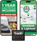 Tracki GPS Tracker for Vehicles – Real-Time 4G LTE Assets & Car Tracking Device with App, Magnetic Mount, Compact Design, Worldwide Coverage – iOS & Android (Tracker 1 Year Subscription Incl.)