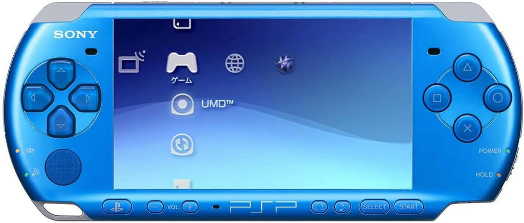 Sony PSP Slim and Lite 3000 Series Handheld Gaming Console with 2 Batteries (Blue)(Renewed)