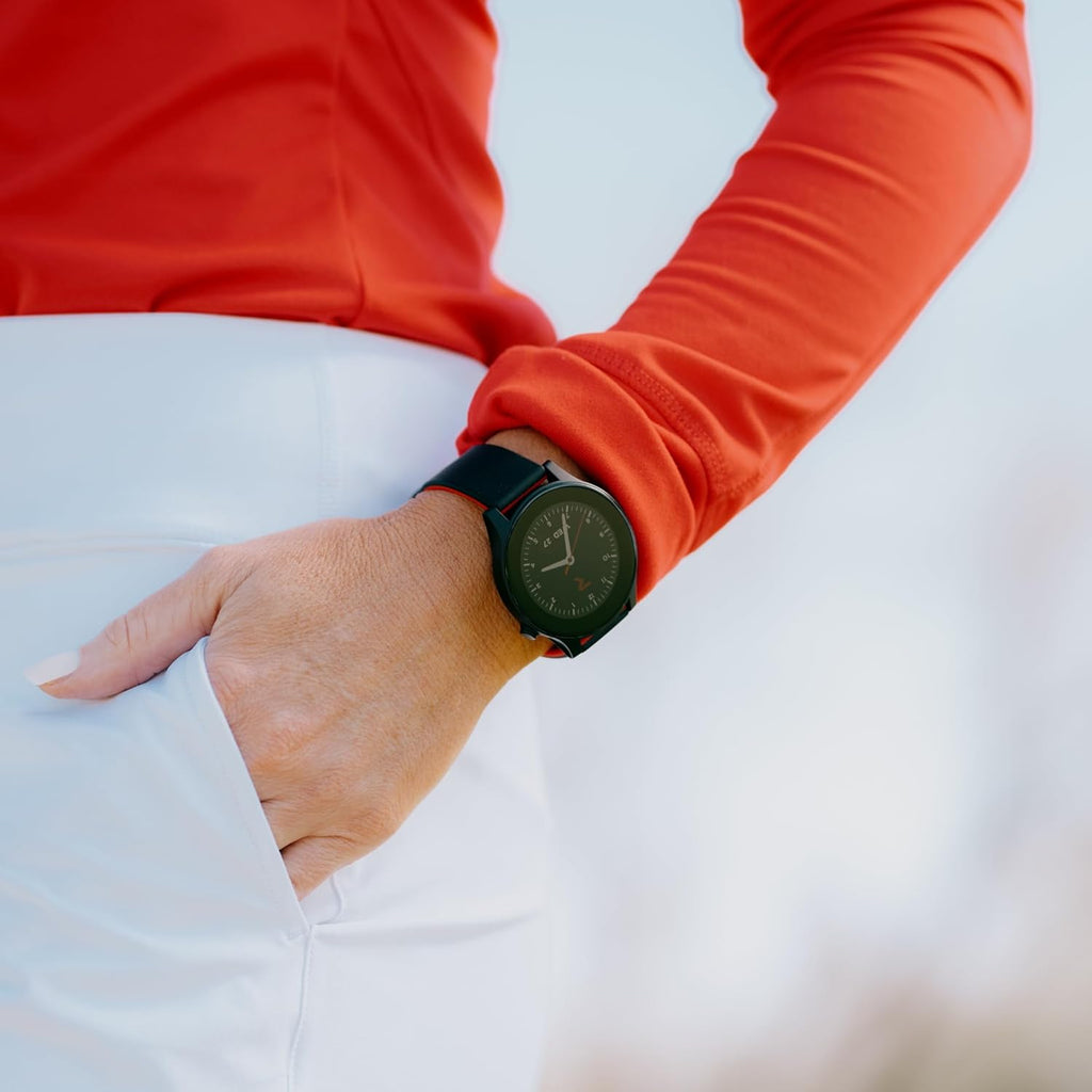 Watch+ Golf GPS Watch LCD Touchscreen, Embedded GPS, 42,000+ Courses, Dynamic Pin Positioning, Performance Tracking Gir Fairways Putts, FCB Hazard Distances, Shot Tracker, Green View, IPX7 Waterproof