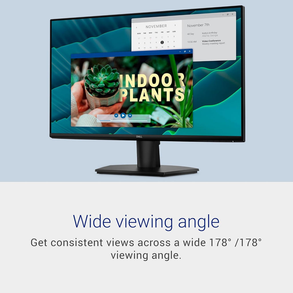 Dell 27 Monitor - SE2726H - 27-inch FHD (1920x1080) 144Hz 1ms Display, in-Plane Switching (IPS) Technology, AMD FreeSync™, TÜV 3-Star 2X HDMI, Tilt