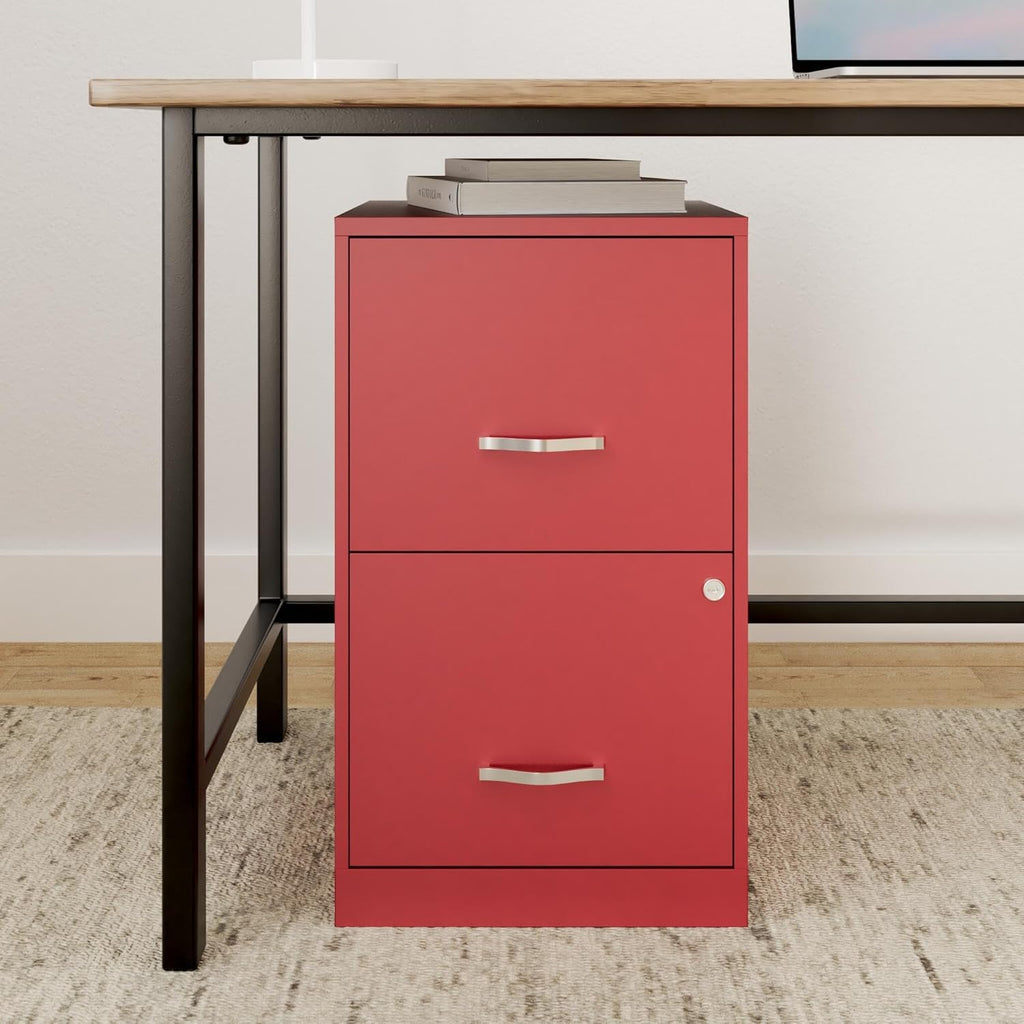 NuSparc 2 Drawer Locking Filing Cabinet | Pre-Assembled Steel Construction | Space-Saving Design is Perfect for Home and Small Office | Letter-Size | Assembled in North America