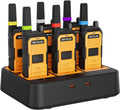 Retevis RB48A Industrial Waterproof Walkie Talkies Long Range, Heavy Duty FRS Two Way Radios Rechargeable, IP67, Large PTT, Noise Reduction, 1000mW Speaker, 23-Hour, with Gang Charger(6 Pack)