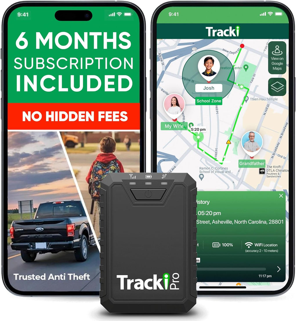 Tracki Pro GPS Tracker for Vehicles – Magnetic Waterproof 4G LTE Car Tracker, Long-Life Battery Up to 7 Months, Unlimited Distance, Hidden Tracking Device (Tracker 6-mo Subscription Incl.)