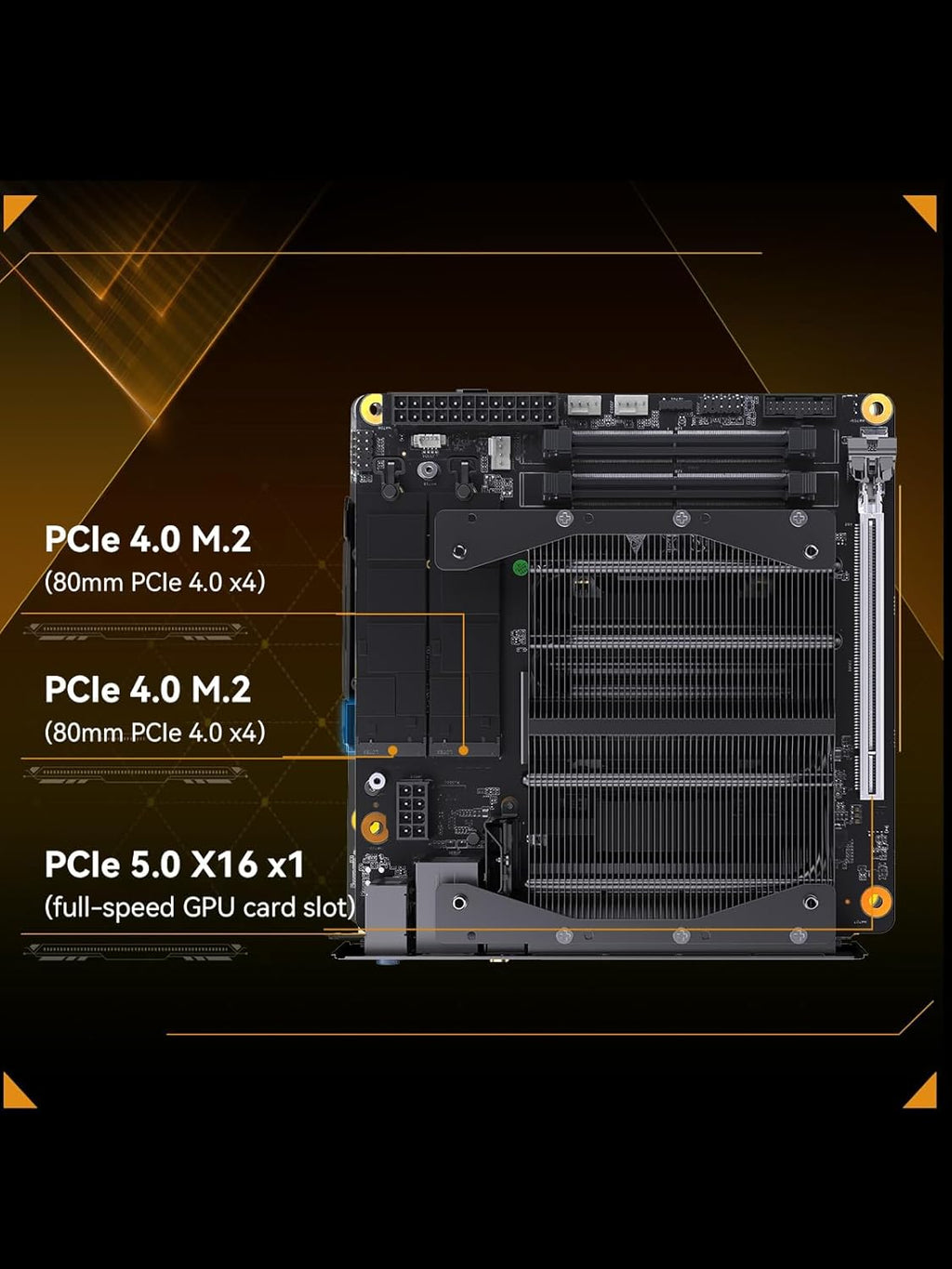 MINISFORUM Motherboard BD775i SE Mini ITX NAS Motherboard, AMD Ryzen 7 7745HX,8 C/16 T,PCIe 5.0 x16 Slot, Dual PCIe4.0 M.2 Support, DDR5,8K Triple Output(HDMI/DP/USB-C), RJ45 2.5G, USB 3.2
