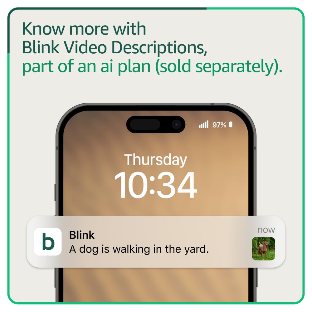 Blink Outdoor 4 – Wireless smart security camera, two-year battery life, 1080p HD day and infrared night live view, two-way talk. Sync Module Core included – 5 camera system