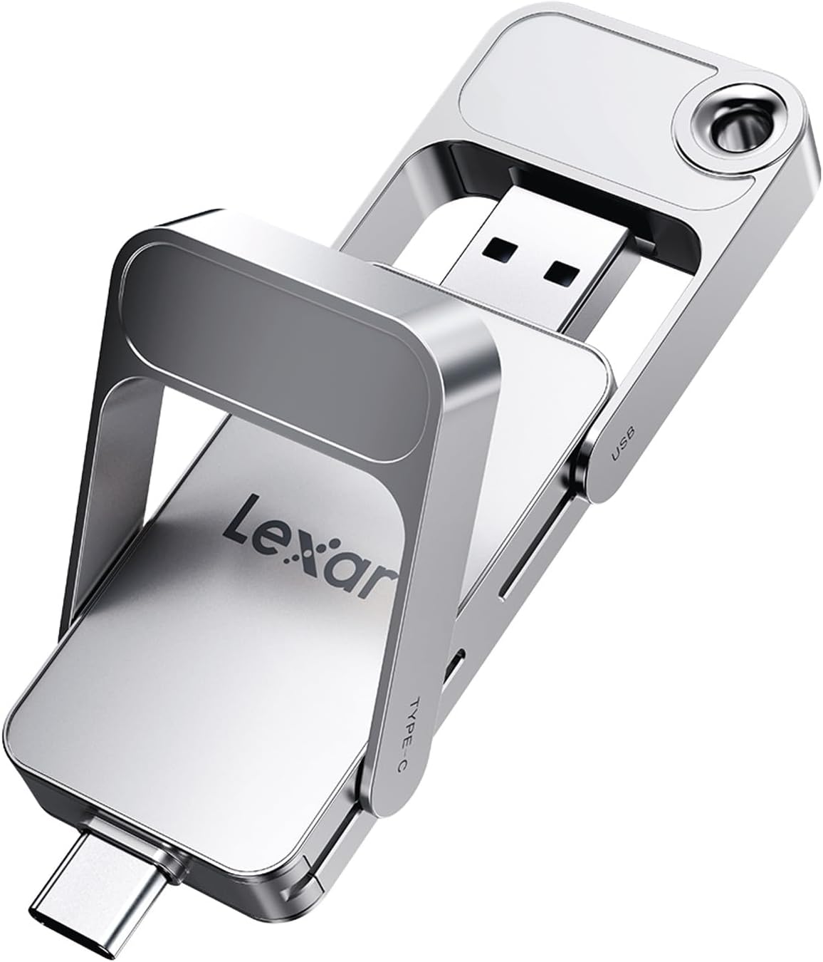 Lexar D70E 1TB Dual Drive External SSD, Up to 2000MB/s Read and 1800MB/s Write, Durable Metal Housing Design, Cable-Free Portable SSD for USB Type-C/Type-A Devices, Compatible with iPhone 17