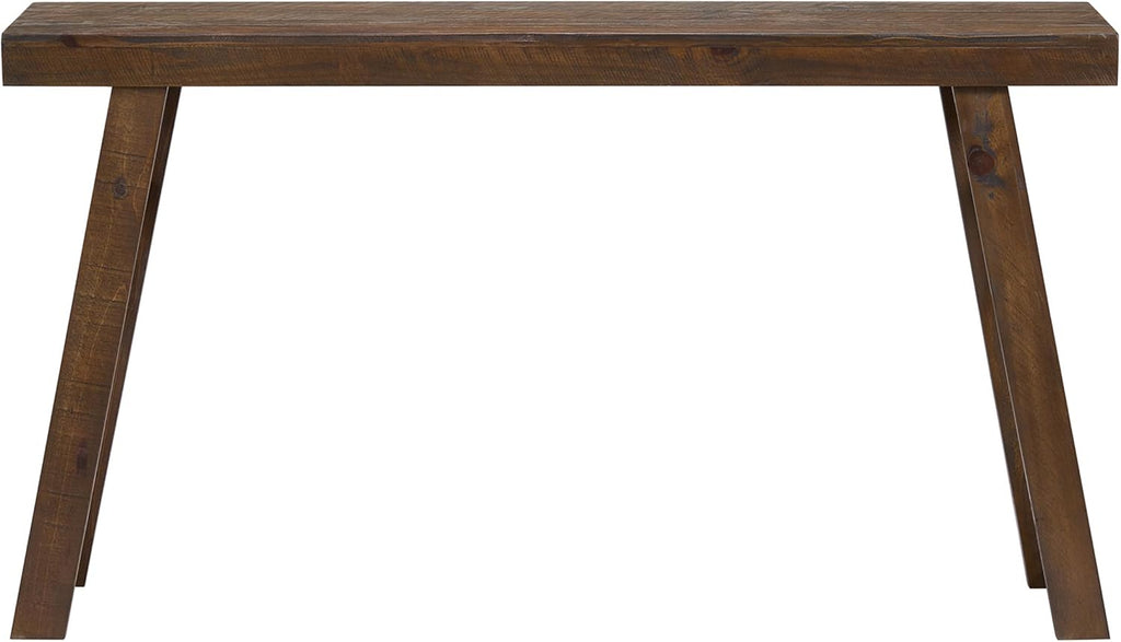 Alaterre Furniture Lawas Solid Wood Console Table - 56 Inch Modern Farmhouse Entryway Table - Easy Assembly Living Room Furniture for Behind The Couch, Entryway, or Hallway (Brown)