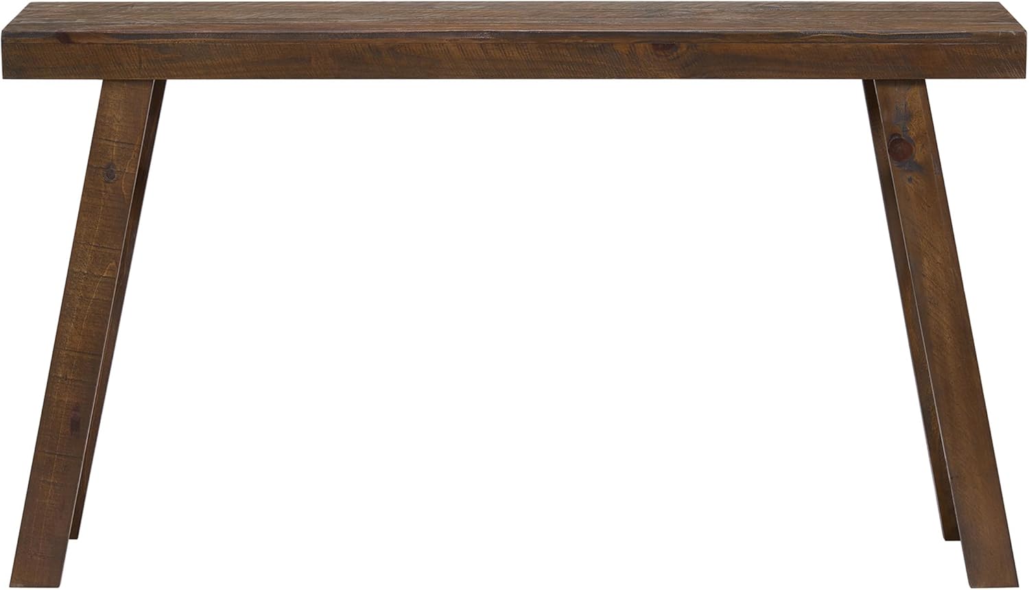 Alaterre Furniture Lawas Solid Wood Console Table - 56 Inch Modern Farmhouse Entryway Table - Easy Assembly Living Room Furniture for Behind The Couch, Entryway, or Hallway (Brown)