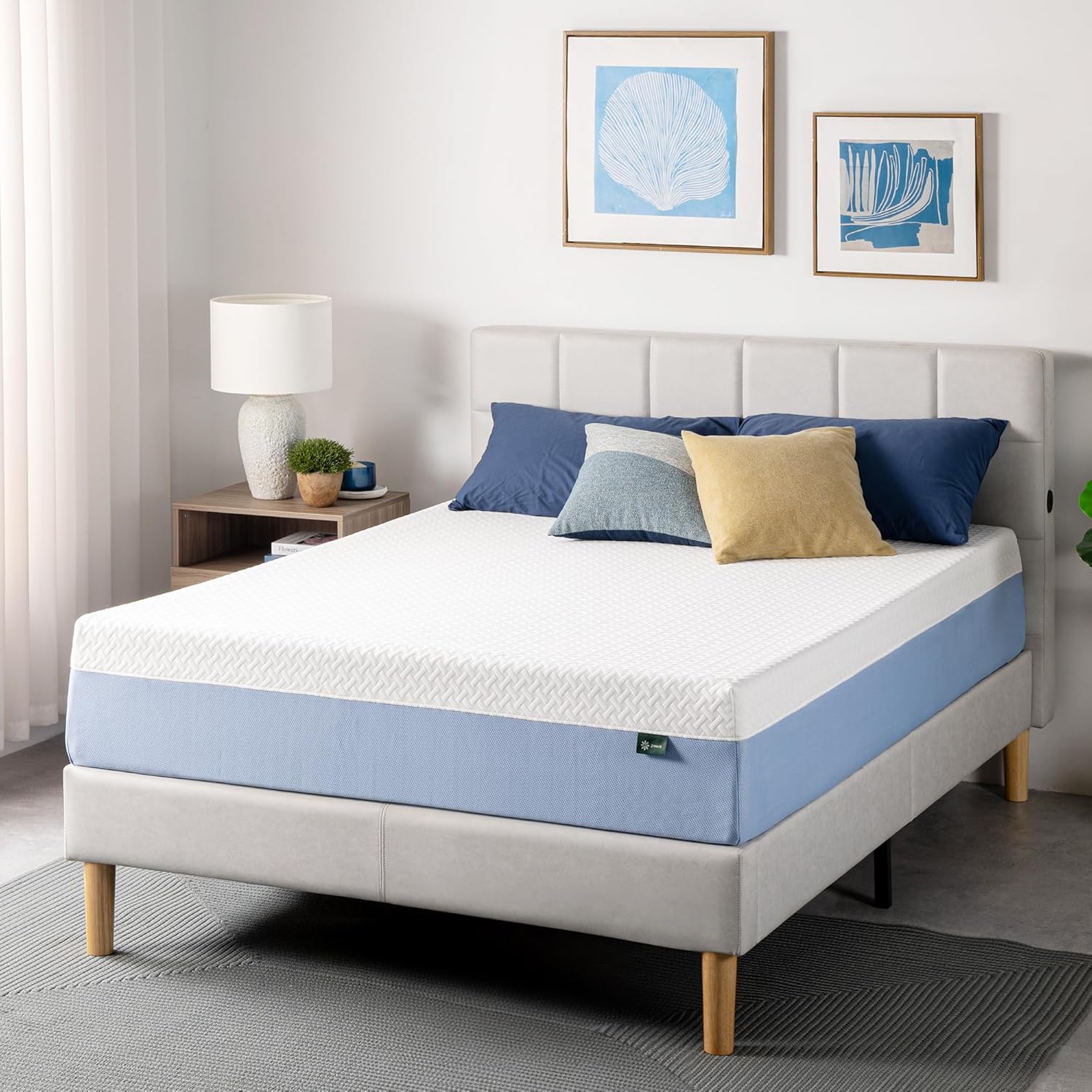 Zinus 12 Inch Full Cooling Essential Memory Foam Mattress NewVersion, Fiberglass Free, Medium Feel, Breathable Cooling Layers, Certified Safe Materials
