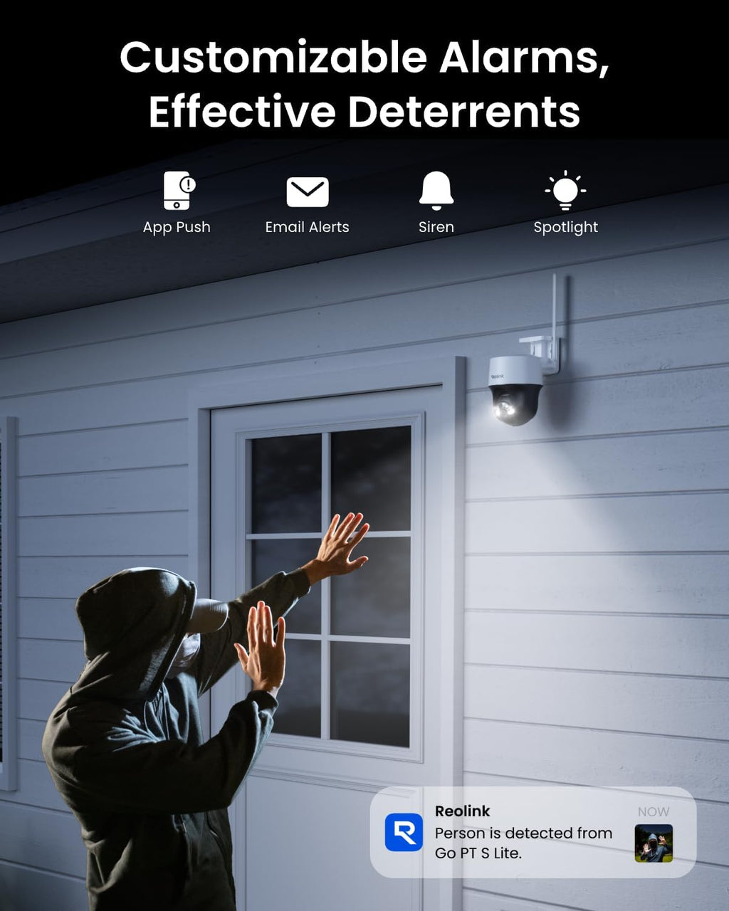REOLINK 2K 4G LTE Cellular Security Camera Wireless Outdoor, 360° Pan-Tilt & Auto Tacking, No WiFi Solar Powered, Color Night Vision, Smart AI Detection, Sim Card Included, Go PT S Lite+Solar Panel