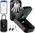 Moquin Smart Key Lock Box, TTLock APP Control, Fingerprint, Manual Keys, Access Card, EKey and Passcode Unlock, Electronic Bluetooth Wireless Lock Box for Airbnb Realtor House Office