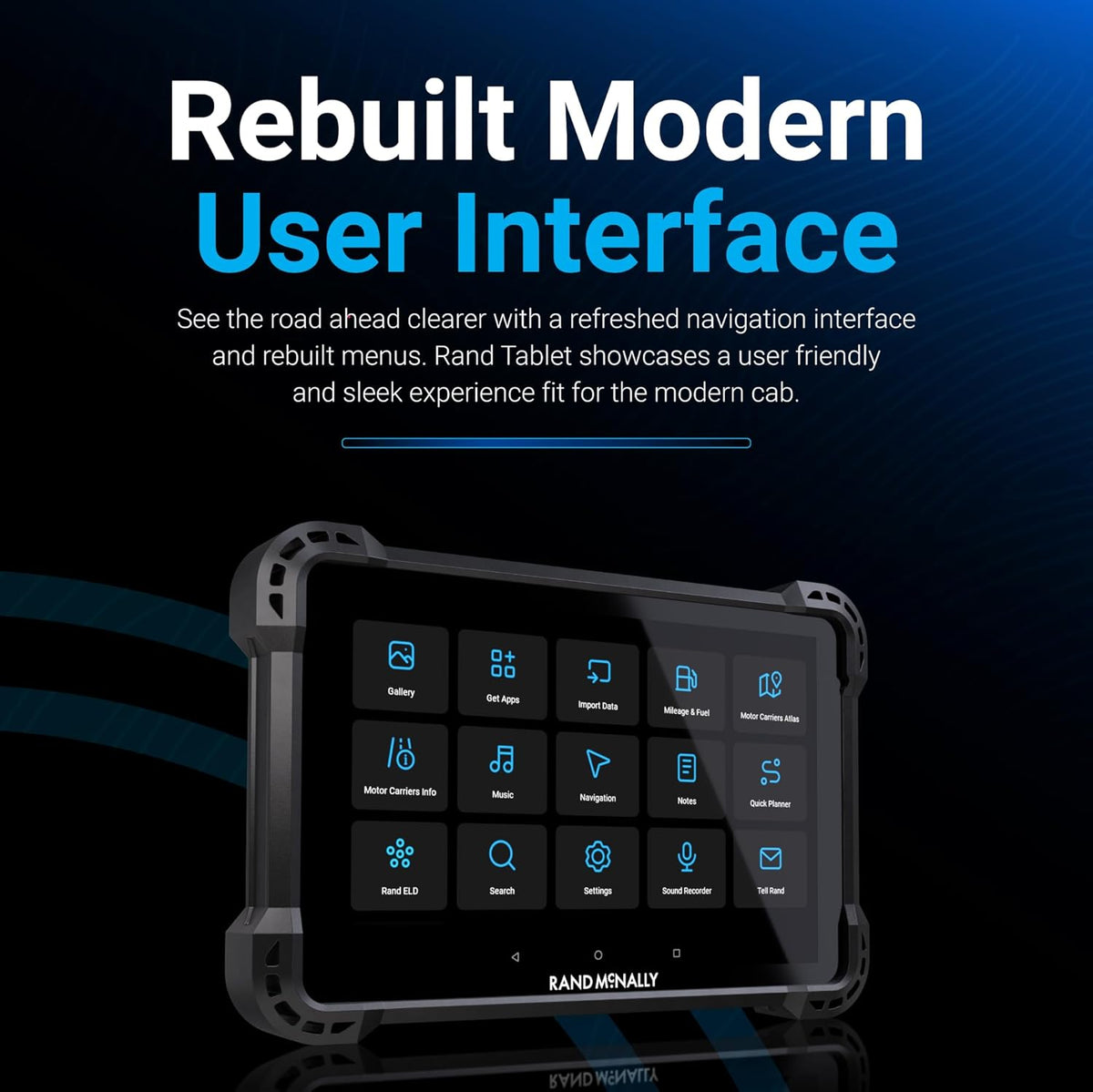 Rand McNally RANDTAB8 8-inch GPS Truck Navigator with Industry's Best Custom Trucking Routes, Rand Navigation 2.0 with 2025 Maps + Built-in Camera