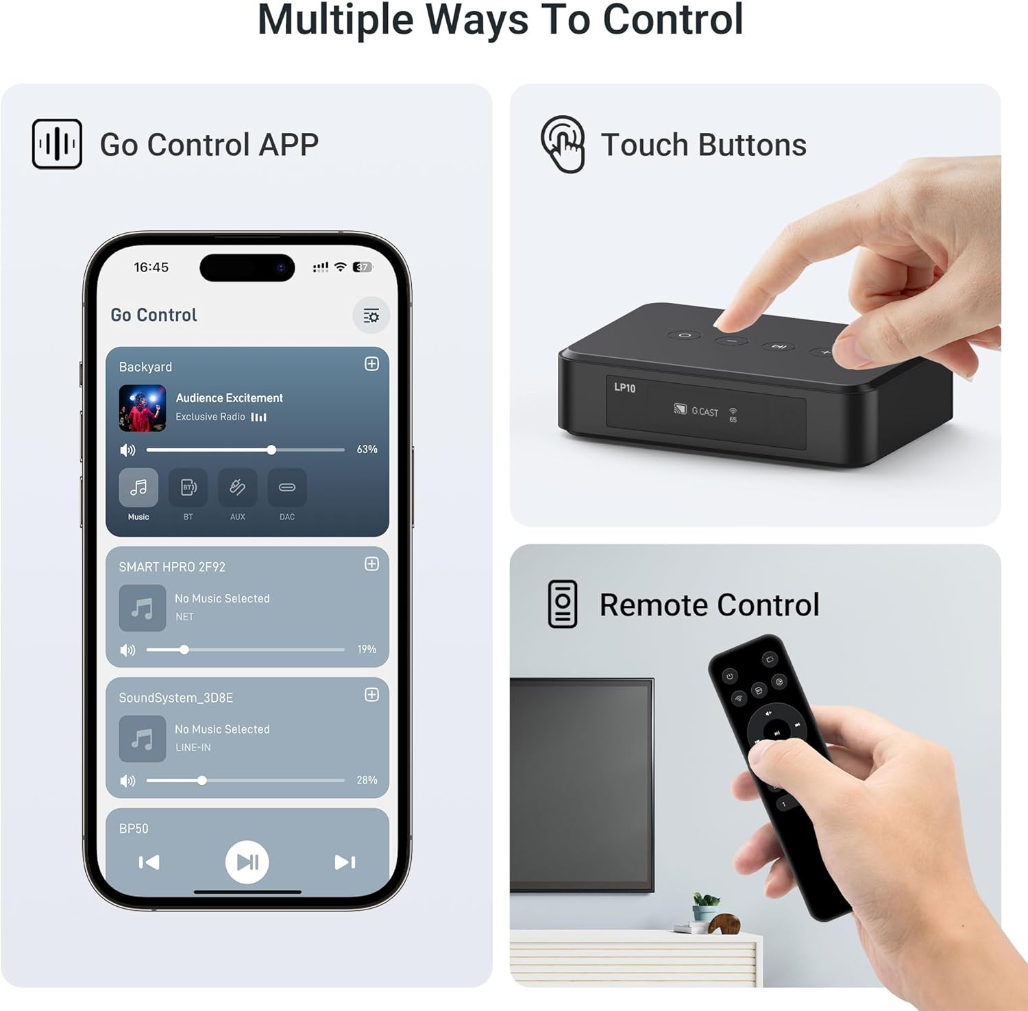 Arylic LP10 Wireless Music Streamer, Supports AirPlay 2, Apple Home and Spotify & Tidal Connect Multiple Streaming Options,5G WiFi and Bluetooth Preamplifier with App, Remote Control.