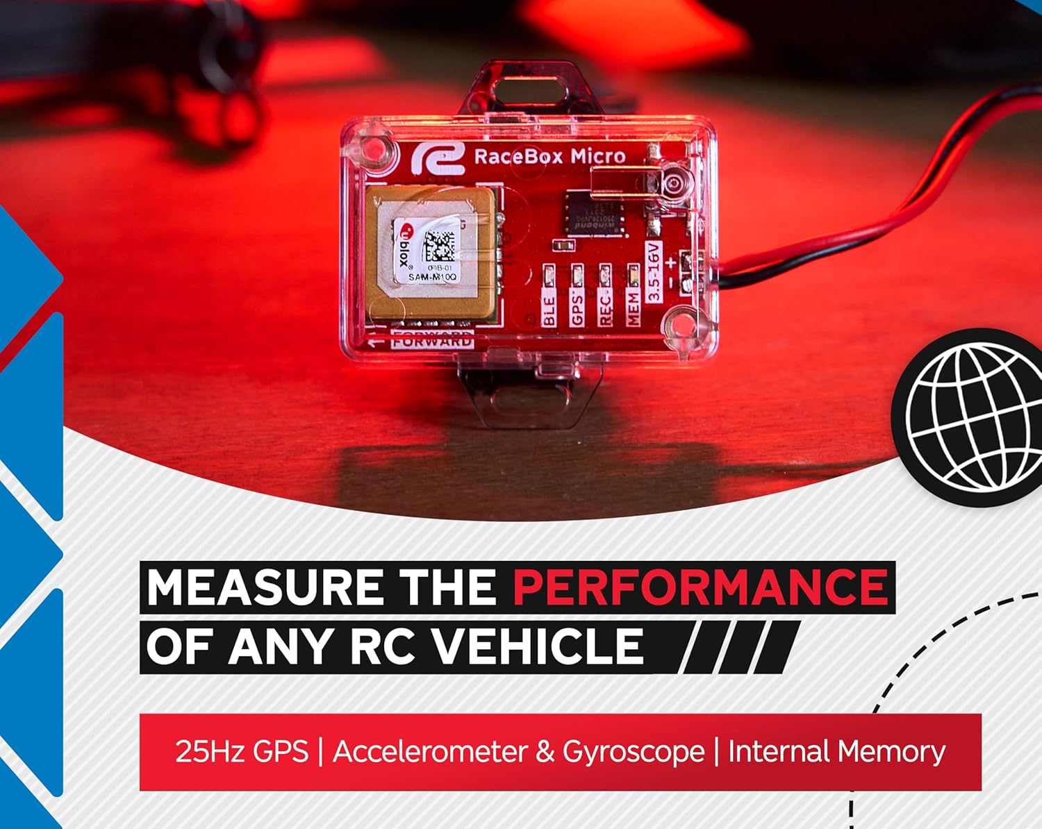 Micro 25Hz GPS DIY Kit - Standalone Vehicle Performance Tracker - High Precision Accelerometer Gyroscope