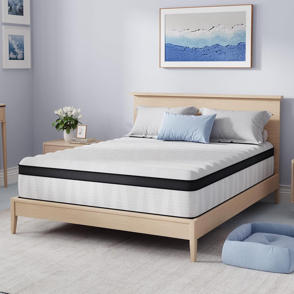 Avenco King Size Mattress, 12 Inch King Hybrid Mattress in a Box, Medium Firm Bed with Pocket Springs for Motion Isolation, Strong Edge Support, Breathable Comfort, CertiPUR-US Certified