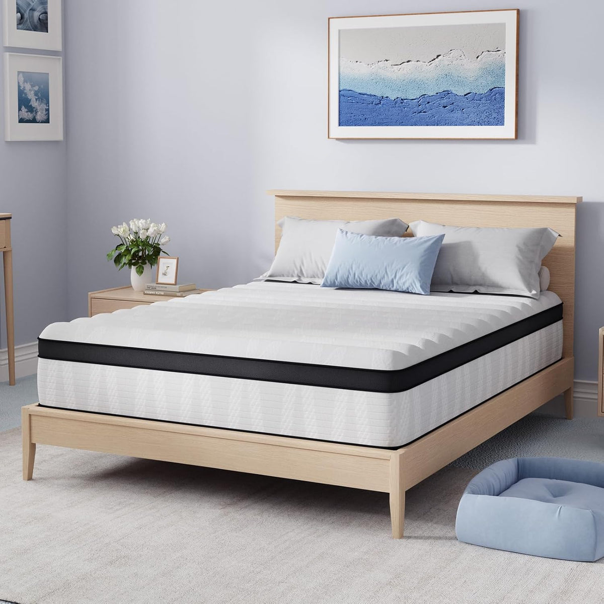 Avenco King Size Mattress, 12 Inch King Hybrid Mattress in a Box, Medium Firm Bed with Pocket Springs for Motion Isolation, Strong Edge Support, Breathable Comfort, CertiPUR-US Certified