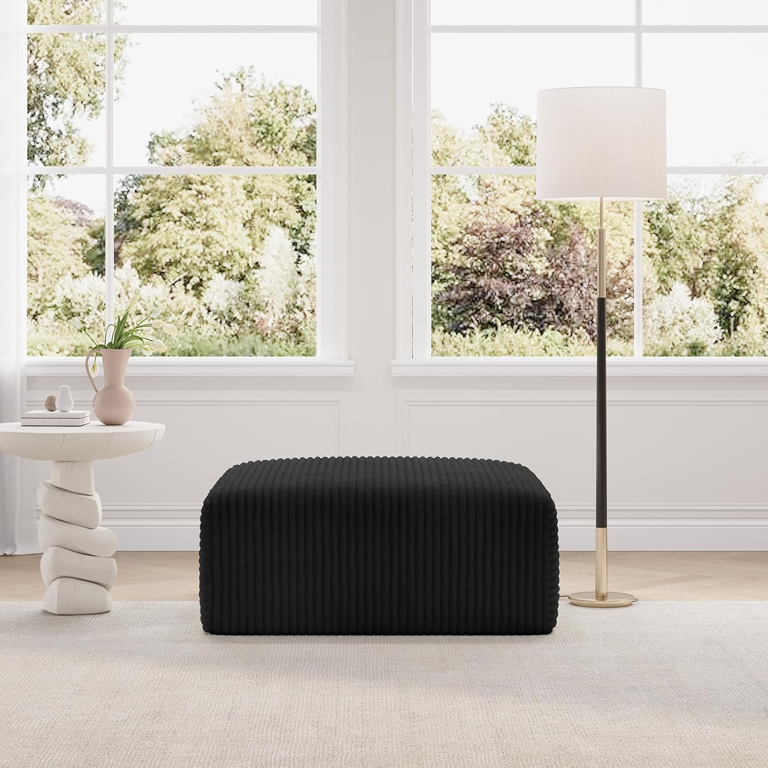Novilla Modular Sectional Sofa, Modern Cloud Sectional Couch with Smarts Coil® Support, Upholstered Boneless Couch for Living Room Apartments Bedroom, No Assembly Required (Ottoman)