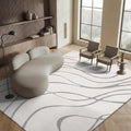 SAFAVIEH Florida Shag Collection Area Rug - 8'6" x 12', Cream & Grey, Non-Shedding & Easy Care, 1.2-inch Thick Ideal for High Traffic Areas in Living Room, Bedroom (SG471-1180)
