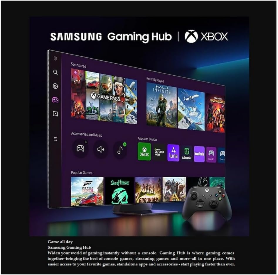 Samsung 65" Class Crystal UHD U7900F (2025) 4K Smart TV HDR 10+ Motion Xcelerator Bluetooth Bixby, Alexa, Google Assistant with Wall Mount(Renewed)