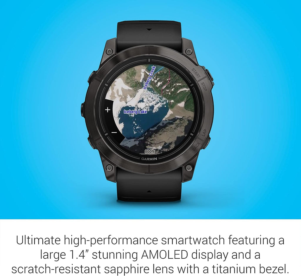 Garmin epix Pro (Gen 2) Sapphire Edition, 51mm, High Performance Smartwatch, Advanced Training Technology, Built-in Flashlight, Black (Renewed)