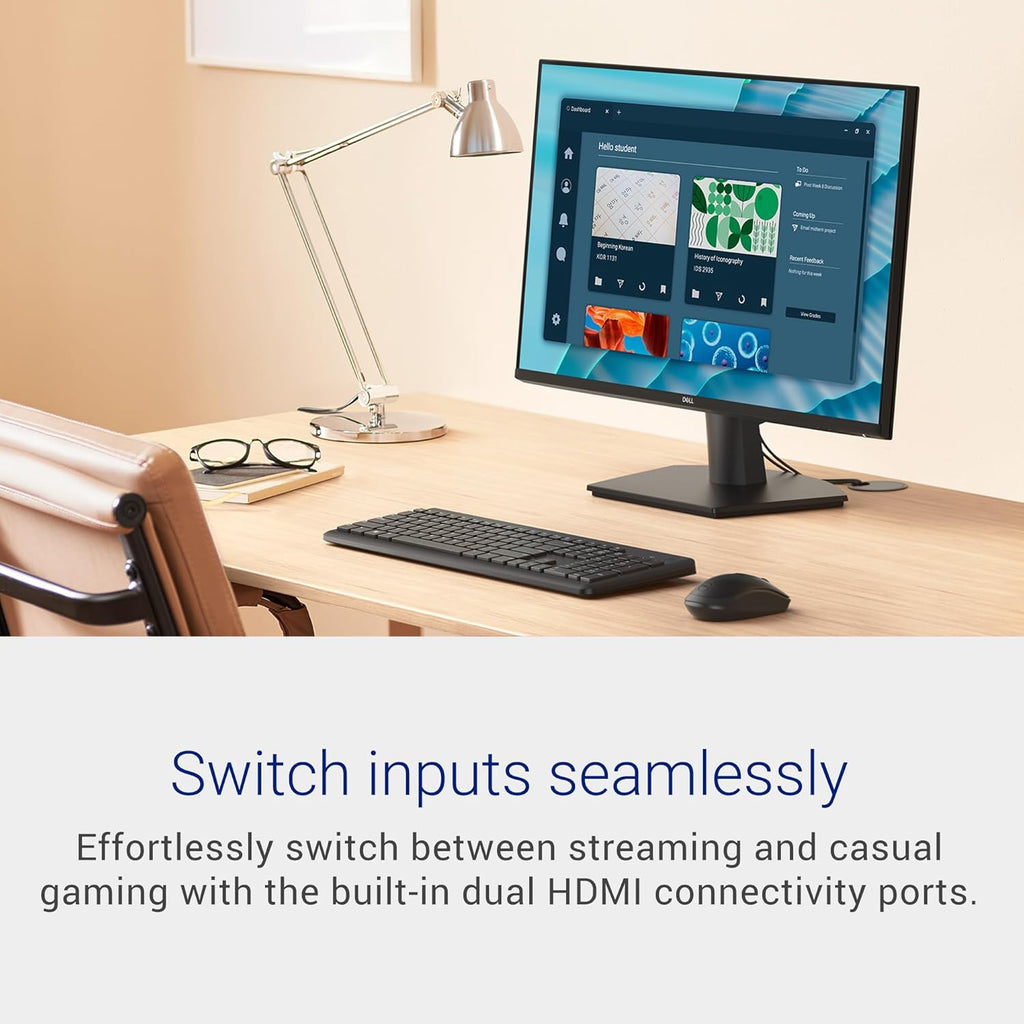 Dell 27 Monitor - SE2726H - 27-inch FHD (1920x1080) 144Hz 1ms Display, in-Plane Switching (IPS) Technology, AMD FreeSync™, TÜV 3-Star 2X HDMI, Tilt