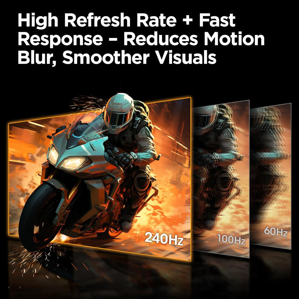KOORUI 24" Gaming Monitor, 240Hz 1ms Response, FHD HDR400 Display, 90% DCI-P3 Color Gamut, Adaptive Sync, Ultra Slim Frame, VESA Mountable, HDMI 2.0, DP 1.4