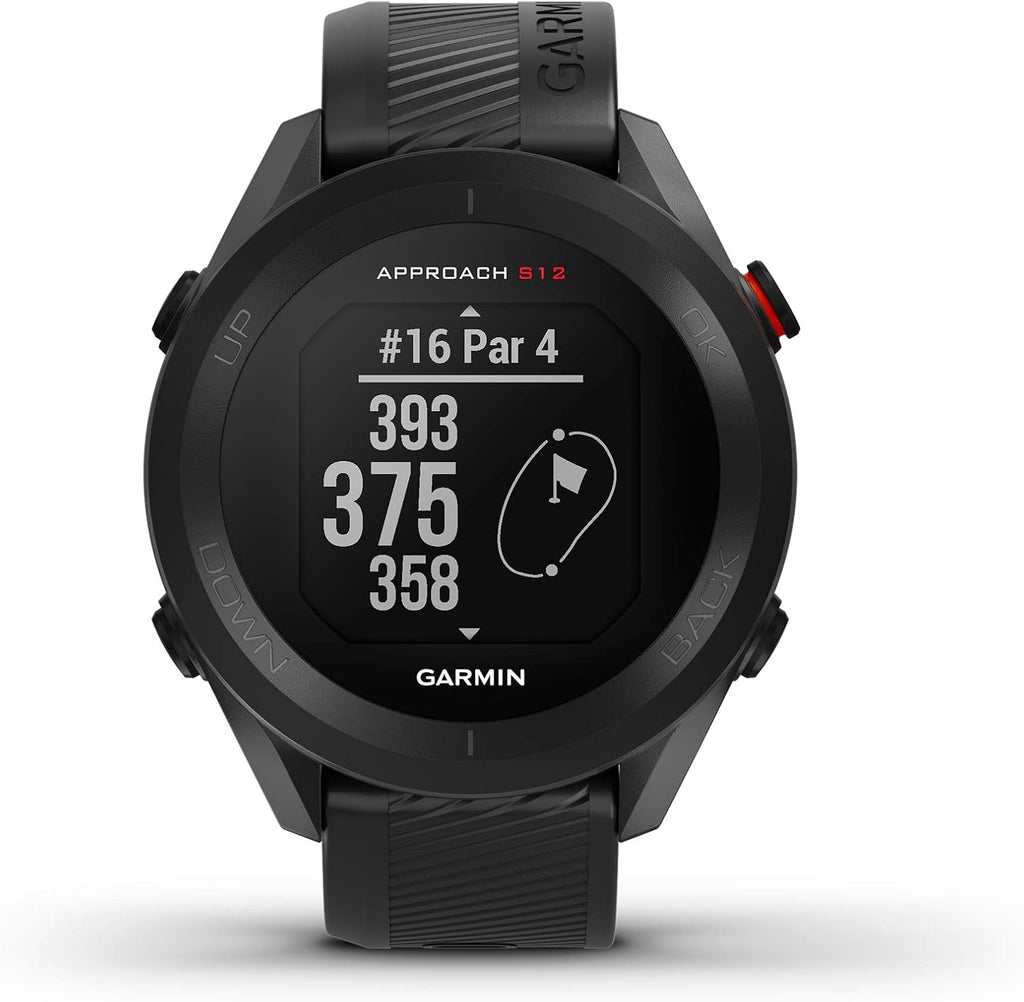 Garmin G010-N2472-00 Approach S12 42k+ Preloaded Courses Golf Watch Black - Certified (Renewed)