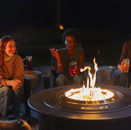 Solo Stove Infinity Flame Propane Fire Pit | Outdoor Gas Fire Pit Table, Smokeless Signature Flame Design, Durable Stainless Steel | 42” Diameter x 20” H - Tank Not Included, Seats 5 to 8