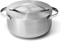 Caraway Stainless Steel Dutch Oven (6.5 Qt) - 5-Ply Stainless Steel - Oven Safe & Stovetop Agnostic - Non Toxic, PTFE & PFOA Free