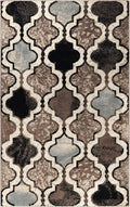 Superior Indoor Large Area Rug, Jute Backed, Perfect for Living/ Dining Room, Bedroom, Office, Kitchen, Entryway, Modern Geometric Trellis Floor Decor, Viking Collection, 5' x 8', Ivory