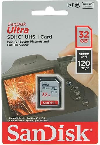SanDisk 32GB Ultra SDHC UHS-I Class 10 Camera Card 120MB/s U1, Full HD, SD. C10 SDSDUN4-032G (10 Pack) Bundle with (1) GoRAM USB 3.0 Reader (32GB)